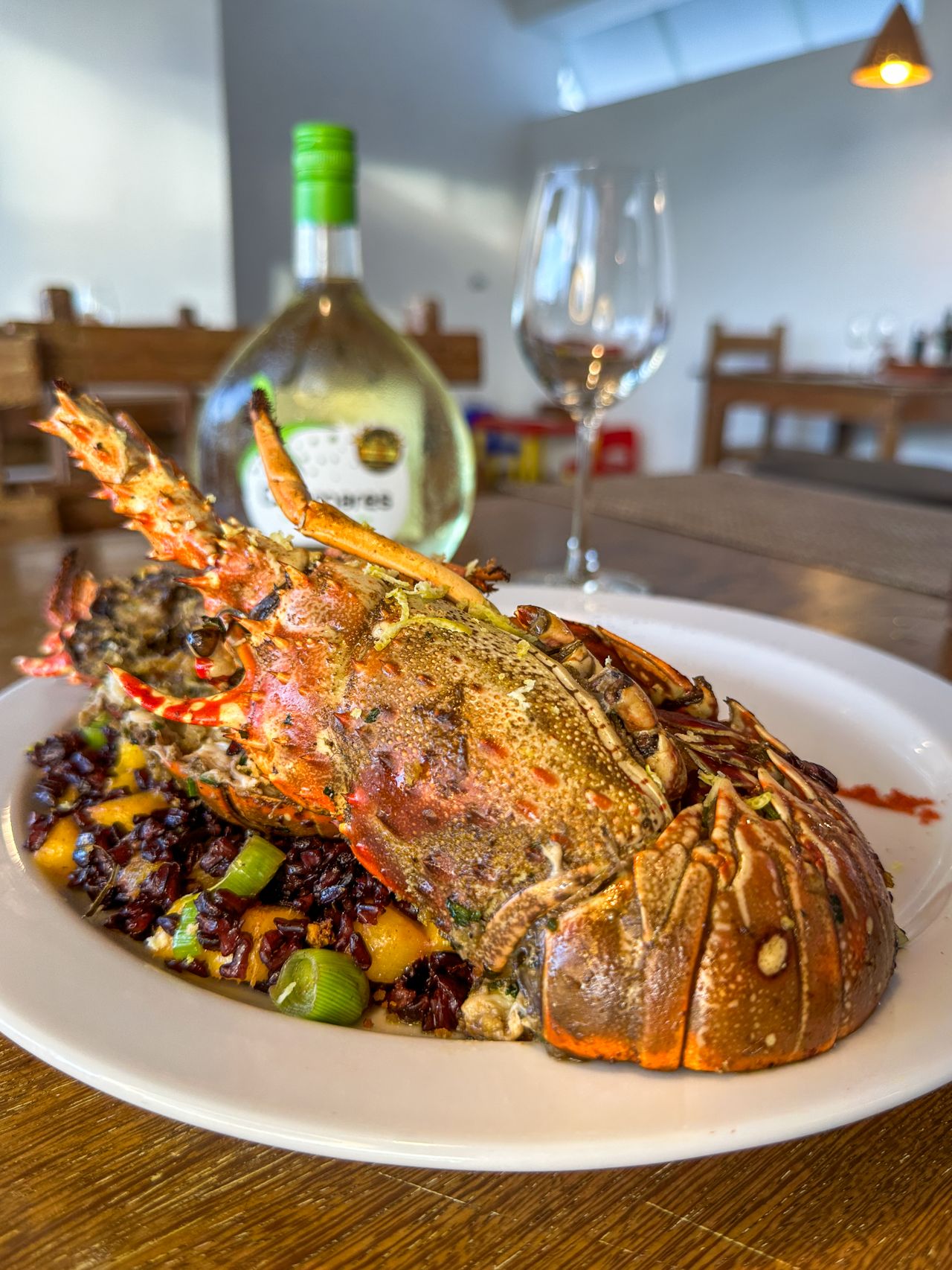 Grilled seafood main course